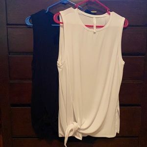 Fabletics Side Tie Tanks (two)